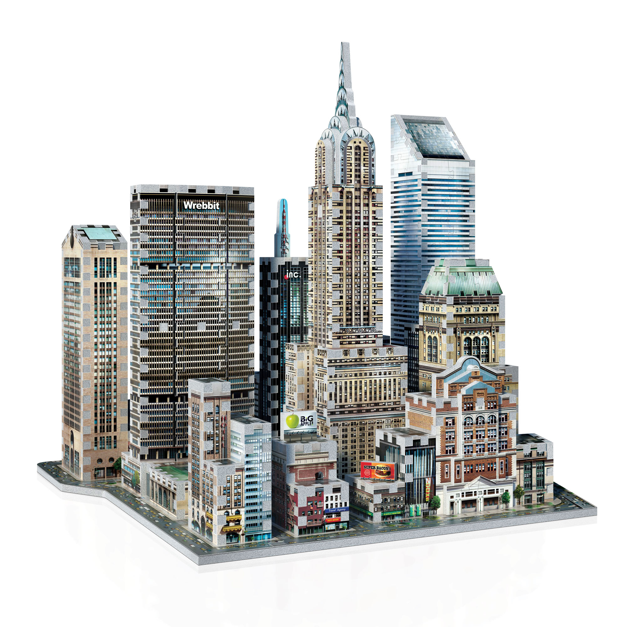 Amerika Wrebbit New York 925 Teile Manhattan Financial 3D Puzzle 