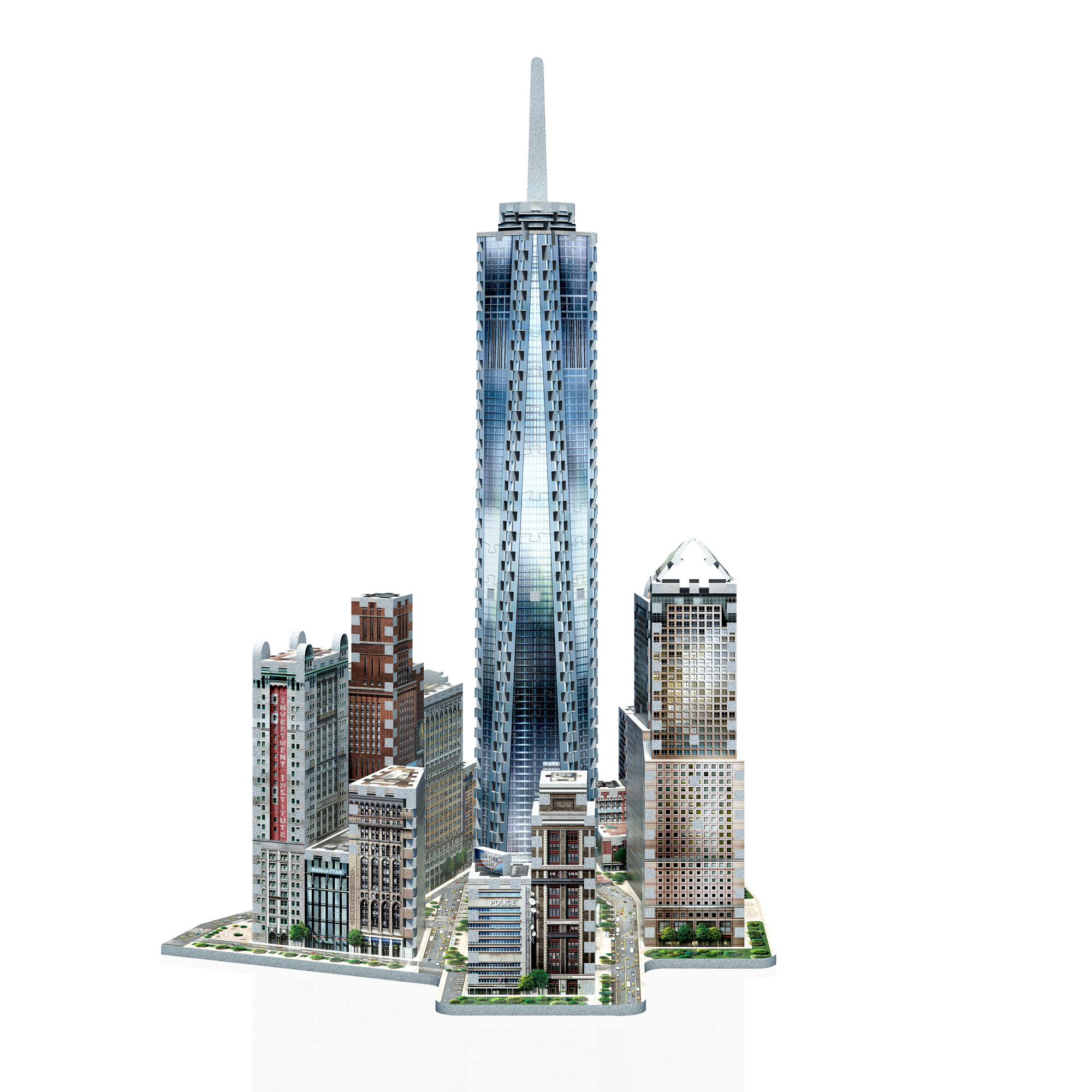 Amerika World Trade Wrebbit 875 Teile New York Manhattan 3D Puzzle 