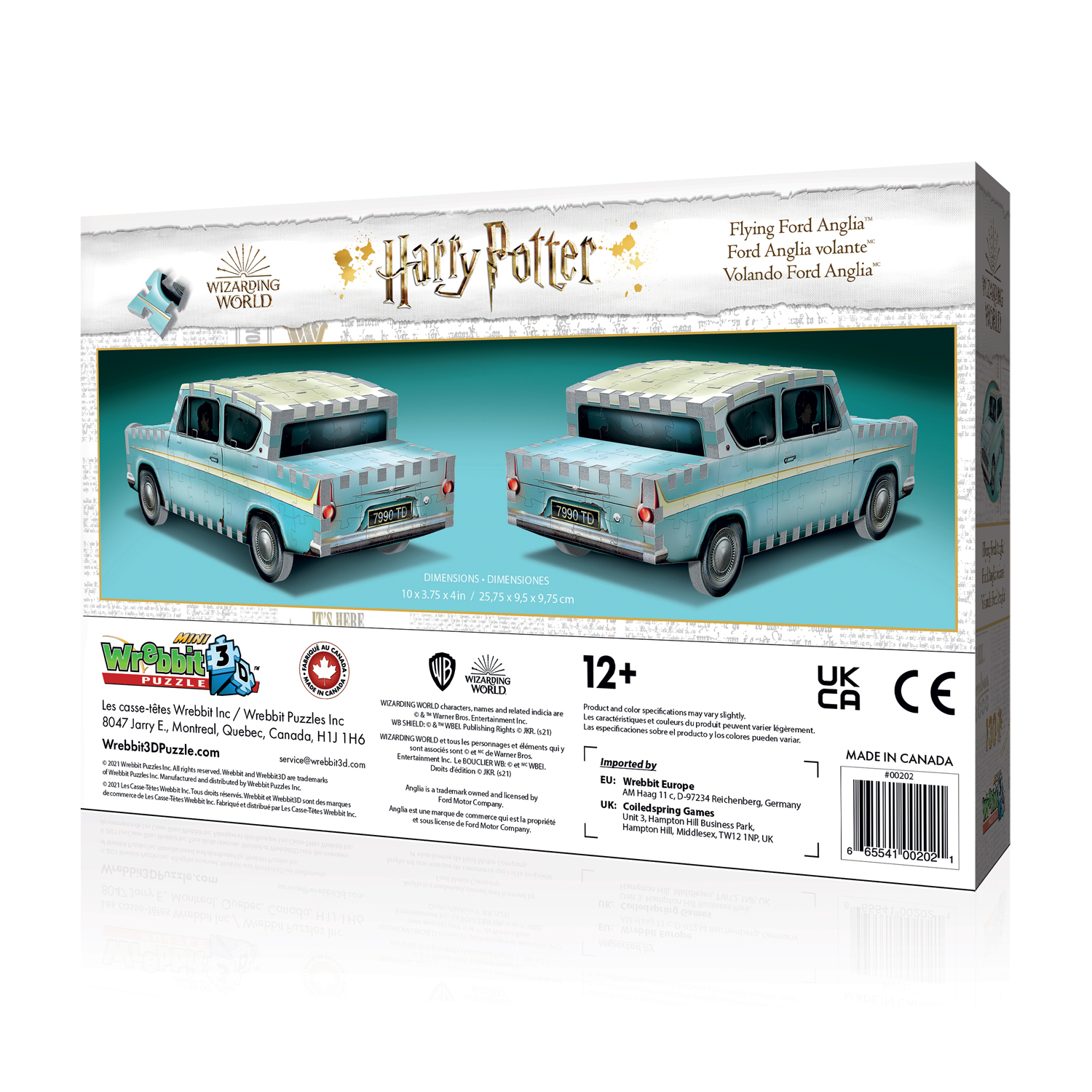 Hogwarts Wrebbit 3D Puzzle Harry Potter Zauberauto 24 Teile Ford Anglia 24 