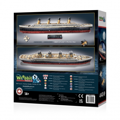 Titanic | Classics | Wrebbit 3D Puzzle | Back of the box