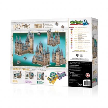 Astronomy Tower | Hogwarts | Harry Potter | Wrebbit 3D Puzzle | Back of the box