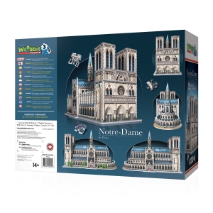 Notre-Dame de Paris | Cathedrals | Wrebbit 3D Puzzle | Back of the box
