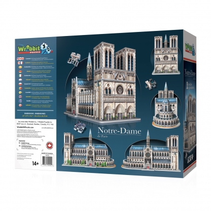 Notre-Dame de Paris | Cathédrales | Wrebbit 3D Puzzle | Dos de la boîte