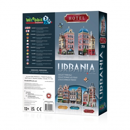 Hotel | Urbania | Wrebbit 3D Puzzle | Back of the box