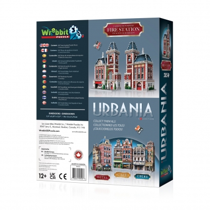 Caserne de pompiers | Urbania | Wrebbit 3D Puzzle | Dos de la boîte