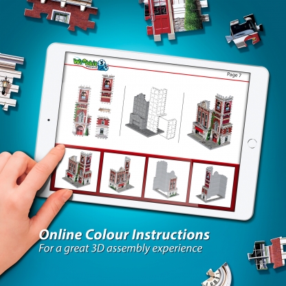 Caserne de pompiers | Urbania | Wrebbit 3D Puzzle | Instructions