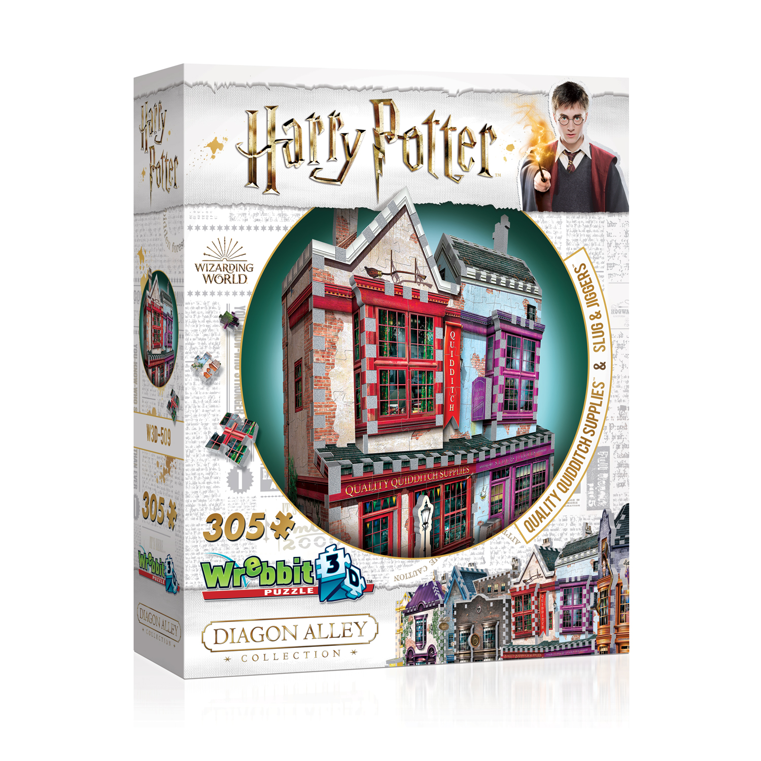 University Games-Calidad Quidditch suministros-Harry Potter rompecabezas 3D 