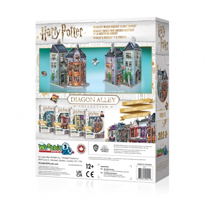Weasleys' Wizard Wheezes | Diagon Alley | Harry Potter | Wrebbit 3D Puzzle | Back of the box