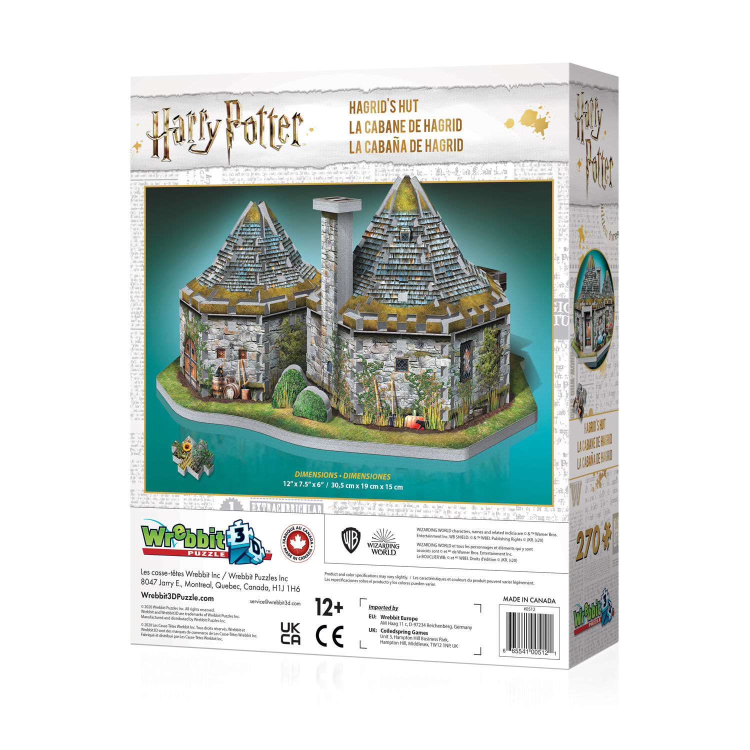Harry Potter 3D Puzzle Hagrids Hütte Hagrids Hut 