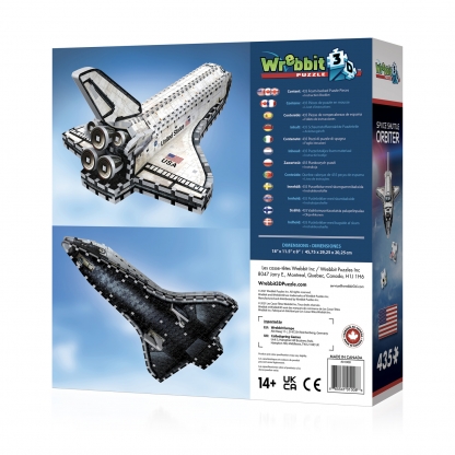 Space Shuttle - Orbiter | Classics | Wrebbit 3D Puzzle | Back of the box