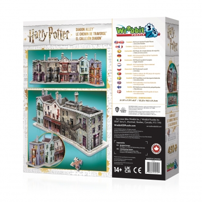 Diagon Alley | Harry Potter | Wrebbit 3D Puzzle | Back of the box