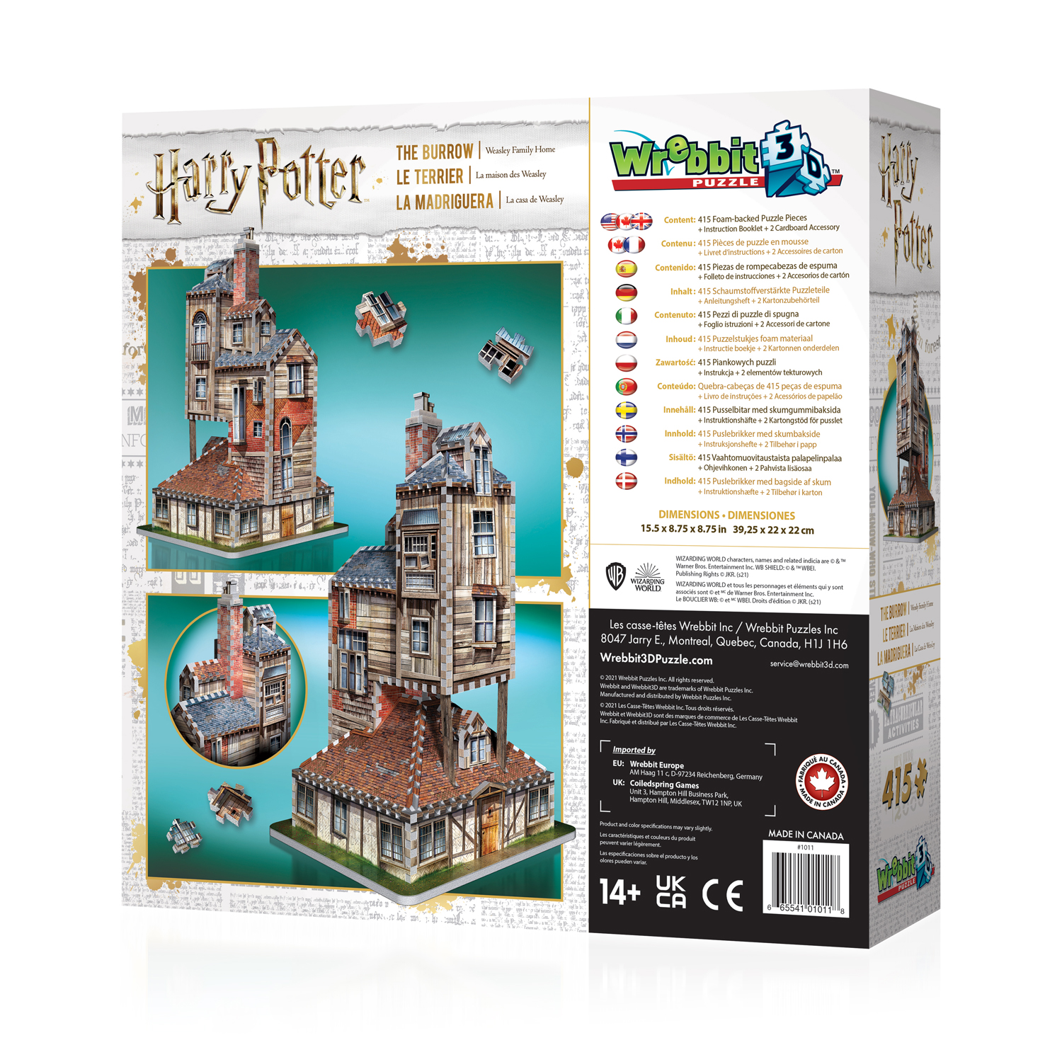 Harry Potter Poudlard Le Terrier Weasley maison familiale 3D Jigsaw 
