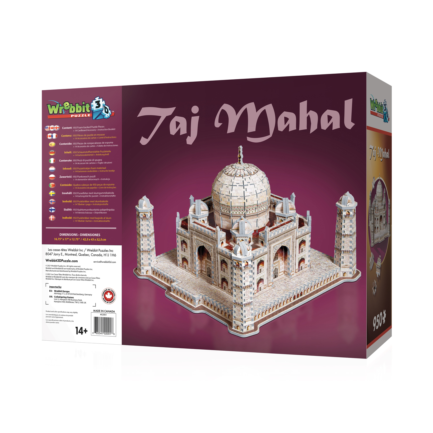 3D Puzzle Welt Berühmte Puzzle Taj Mahal Indien Empire State Building Stonehenge 