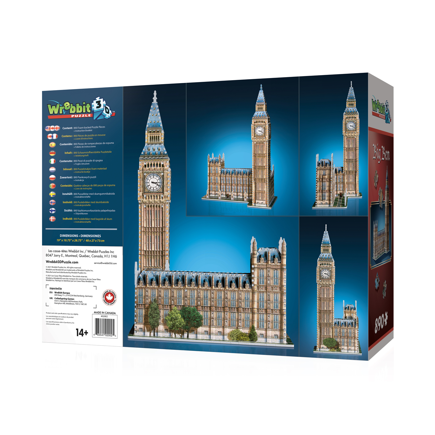3D Puzzle Big Ben 62,5cm hoch 2.Wahl Restposten B-Ware London England Cubic Fun 