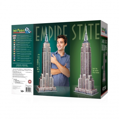 Empire State Building | Classics | Wrebbit 3D Puzzle | Back of the box