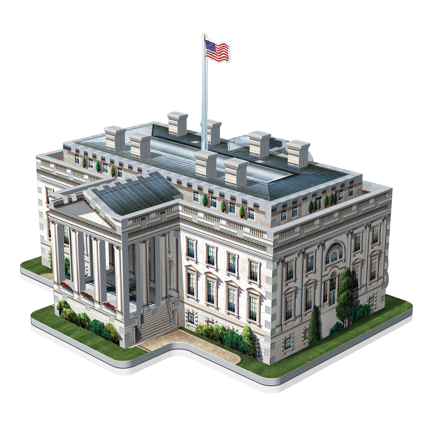 White House Puzzle 3D The Classics 490 Pezzi Pieces WREBBIT PUZZLE W3D-1007 