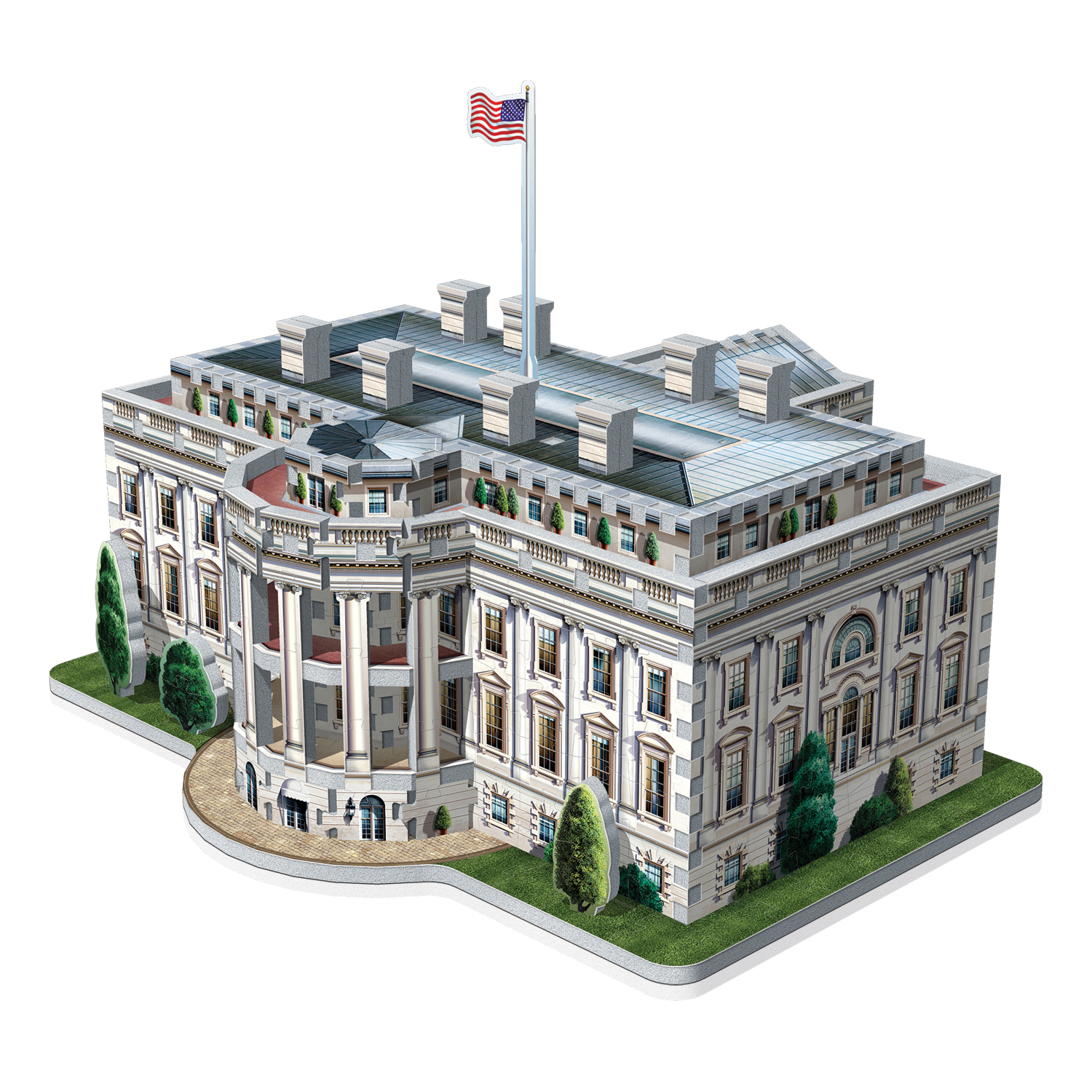 THE WHITE HOUSE   NISB NEW  74 piece Age 8+ PUZZ 3D PUZZLE Beginner 