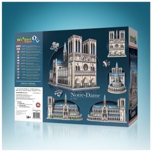 Box Back | Notre Dame de Paris | Wrebbit 3D Puzzle